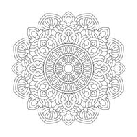 lune mandala adulte coloration livre page vecteur fichier