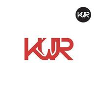 lettre kwr monogramme logo conception vecteur