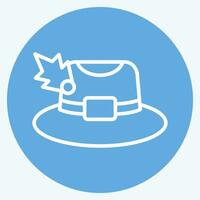 icône Panama. en relation à chapeau symbole. bleu yeux style. Facile conception modifiable. Facile illustration vecteur