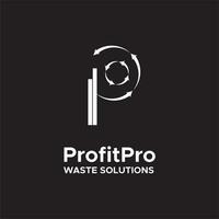 profit pro logo conception pour déchets la gestion entreprise vecteur