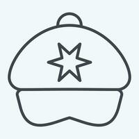 icône casquette. en relation à chapeau symbole. ligne style. Facile conception modifiable. Facile illustration vecteur