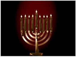 menorah illustration bougie vecteur