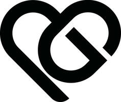 cg cœur logo vecteur
