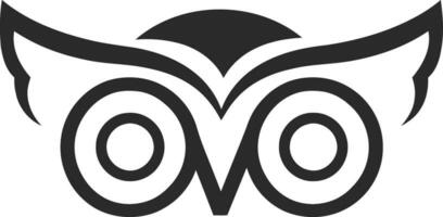 création de logo de hibou vecteur