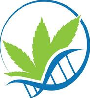 ADN cannabis logo vecteur