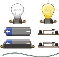 expérience scientifique du circuit électrique vecteur