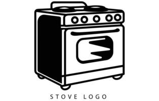 conception de vecteur de logo d'icône de cuisinière