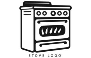 conception de vecteur de logo d'icône de cuisinière