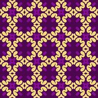 violet violet Jaune mandala art sans couture modèle floral Créatif conception Contexte vecteur illustration