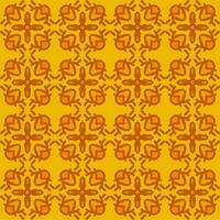 Jaune Orange mandala floral Créatif sans couture conception Contexte vecteur