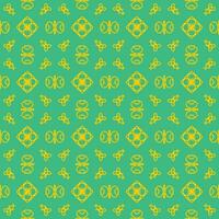 Jaune lumière ensoleillé vert menthe olive forêt mandala sans couture modèle floral Créatif conception Contexte vecteur illustration