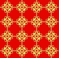 Jaune rouge mandala floral Créatif sans couture conception Contexte vecteur