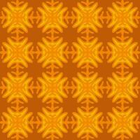 Jaune Orange mandala floral Créatif sans couture conception Contexte vecteur