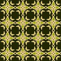 vert olive Jaune mandala art sans couture modèle floral Créatif conception Contexte vecteur illustration