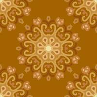 sans couture modèle marron mandala floral Créatif conception vecteur illustration Contexte