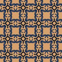 bleu marron crème mandala art sans couture modèle floral Créatif conception Contexte vecteur illustration