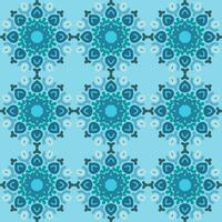 bleu turquoise aqua menthe mandala art sans couture modèle floral Créatif conception Contexte vecteur illustration