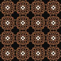 marron mandala art sans couture modèle floral Créatif conception Contexte vecteur illustration