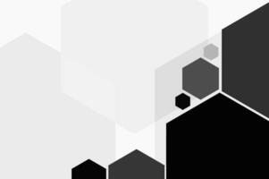 vecteur conception, abstrait Contexte avec géométrique hexagonal éléments. avec noir, gris, et blanc teintes