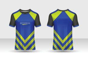 des sports Jersey T-shirt conception concept vecteur modèle, Football Jersey concept avec de face et retour vue pour criquet, football, volley-ball, le rugby, tennis et badminton uniforme