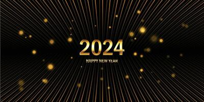 content Nouveau année 2024 carré modèle avec 3d pendaison nombre. salutation concept pour 2024 Nouveau année fête vecteur