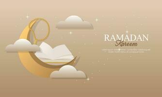 islamique Ramadan kareem fête. islamique salutation carte modèle avec Ramadan pour fond d'écran conception vecteur