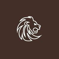 ligne style Lion logo conception vecteur