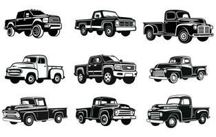 choisir en haut un camion silhouette,ramassage un camion emblème logo inspiration vecteur