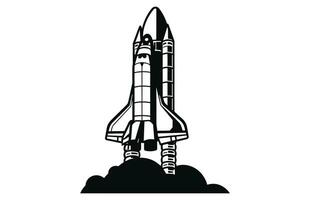 fusée silhouette illustration astronaute véhicule icône, fusée base icône. Facile signe illustration vecteur