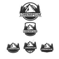 ensemble de logo de montagne vecteur