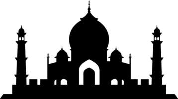 mosquée silhouette icône logo modèle, mosquée icône vecteur illustration conception modèle. ai généré illustration.