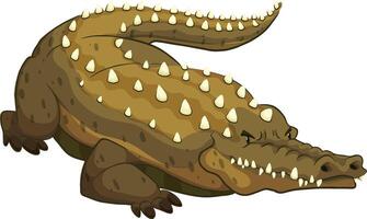 une autocollant modèle de crocodile dessin animé personnage, crocodile reptile animal vecteur