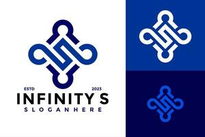 infini lettre s logo conception vecteur symbole icône illustration