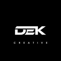 dek lettre initiale logo conception modèle vecteur illustration