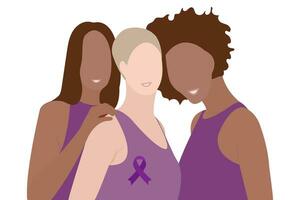 monde cancer journée concept. femmes soutien une ami avec cancer vecteur