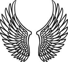 blanc anges ailes personnage vecteur plat illustration