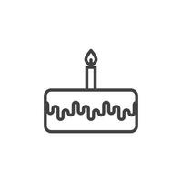 anniversaire gâteau icône. signe pour mobile concept et la toile conception. contour vecteur icône. symbole, logo illustration. vecteur graphique.