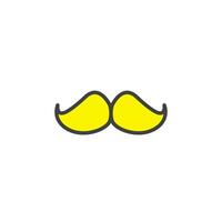 moustache icône. signe pour mobile concept et la toile conception. contour vecteur icône. symbole, logo illustration. vecteur graphique.