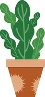 fleur pot illustration avec tropical et cactus conception pour conception vecteur