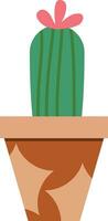 fleur pot illustration avec tropical et cactus conception pour conception vecteur