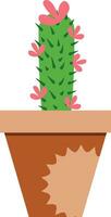 fleur pot illustration avec tropical et cactus conception pour conception vecteur