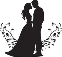 Fait main esquisser homme et une femme baiser silhouette vecteur