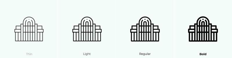 parlement icône. mince, lumière, ordinaire et audacieux style conception isolé sur blanc Contexte vecteur