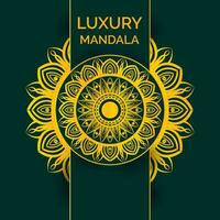 luxe mandala abstrait Contexte avec tournesols vecteur