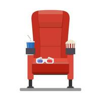 cinéma rouge confortable siège vecteur