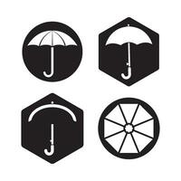 parapluie logo icône, vecteur illustration conception