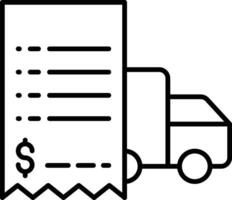 transport facture contour vecteur illustration icône