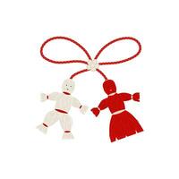 ensemble de 4 salutation cartes pour le bulgare vacances baba marta ou martiseur. vecteur