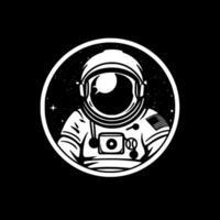 astronaute - minimaliste et plat logo - vecteur illustration