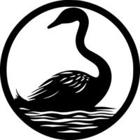 cygne, noir et blanc vecteur illustration